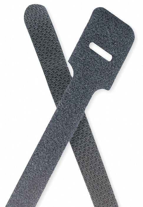 Hook-and-Loop Cable Tie 9 in Black PK10