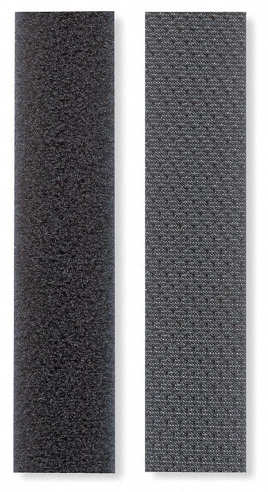 Hook-and-Loop Cable Tie 12 in Black PK10