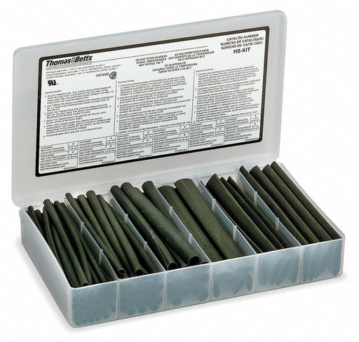 Heat Shrink Tubing Kit Black 74 Pc