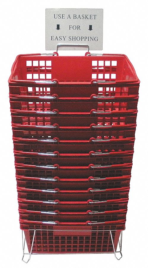 G1931 Hand Basket Ppl Red 8 5/8 in PK12