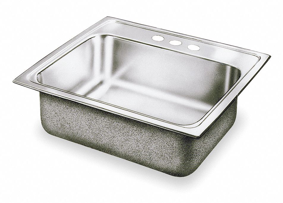 Bowl Drop-In Sink 25 x22 x10.375 Silver