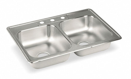 Elkay Double Sink Rect 13inx16inx7-3/4in