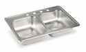 Bowl Drop-In Sink 33 x22 x8.125 Silver