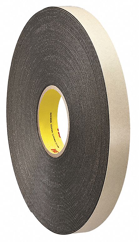 Foam Tape Black 36 yd L 3/4 in W