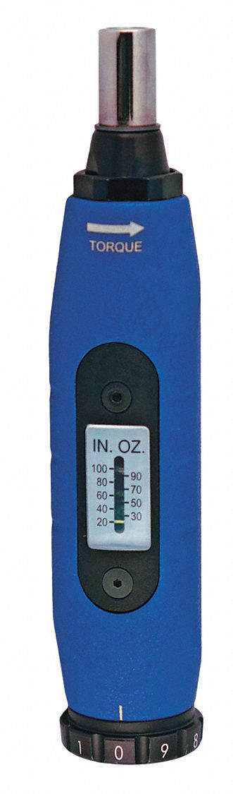 Adj Trq Scrdrvr 1/4 in 20-100 in-oz