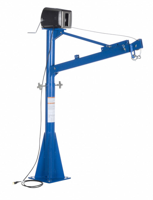 Davit Crane 1500 lb 115VAC Reach 42-66In
