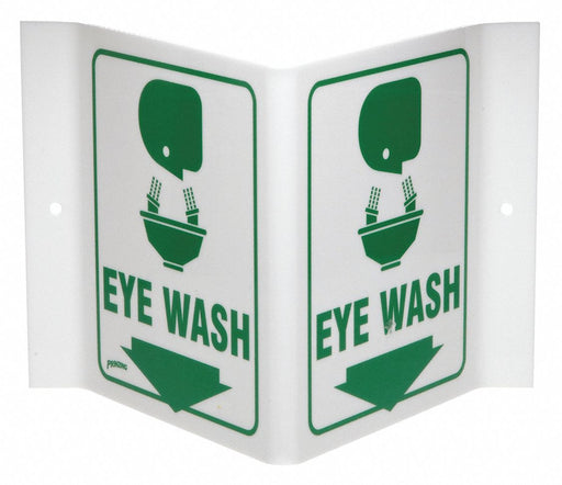Eye Wash Sign 6X9 GRN/WHT Eye Wash
