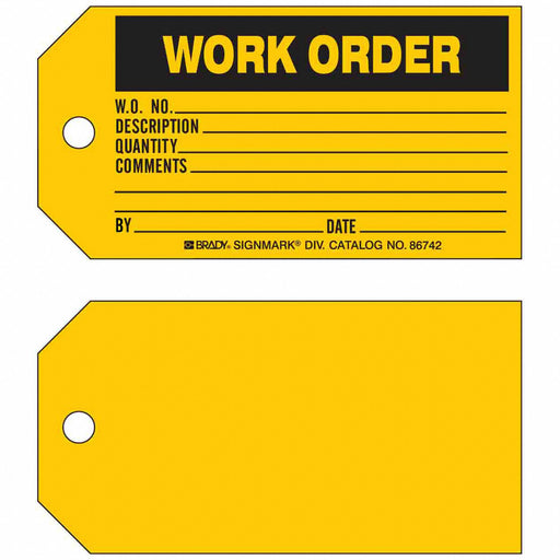 Tag Black/Yellow 3inH 5-3/4inW PK100