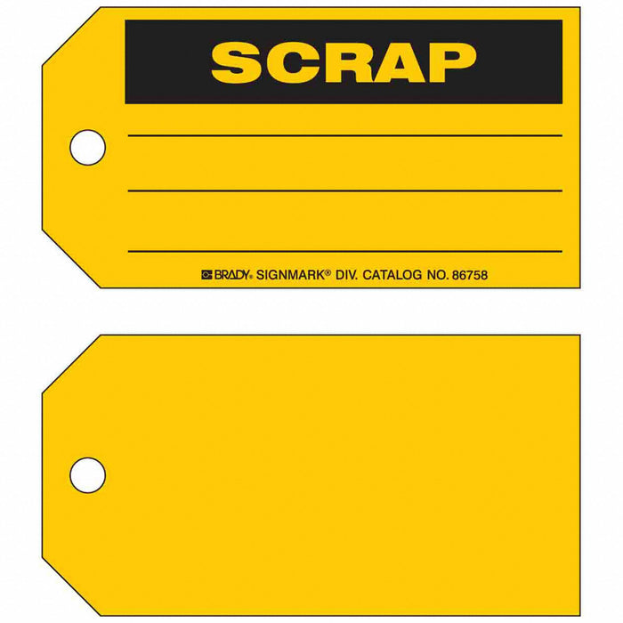 Tag Yellow Paper 3inH 5-3/4inW PK100