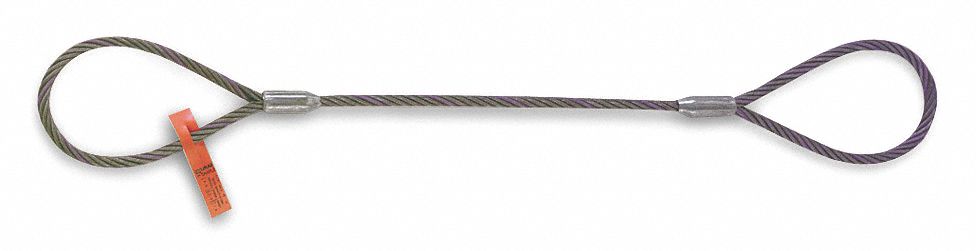 M5728 Wire Rope Sling 20ft L 5 000 lb Load Cap