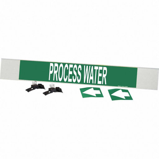 Pipe Marker Process Water 4 in H 24 in W