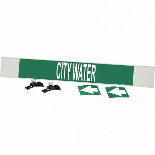 Pipe Marker City Water 4 in H 24 in W