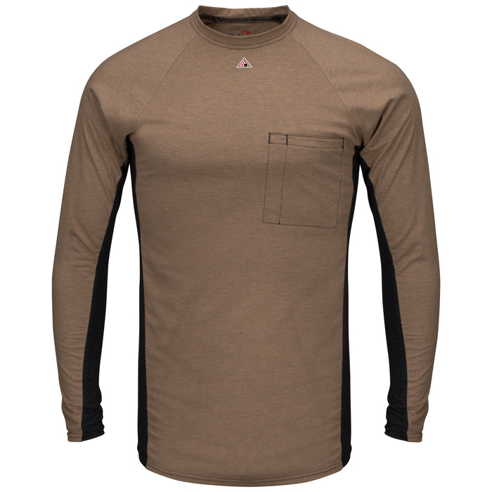 Men's FR Long Sleeve Base Layer with Concealed Chest Pocket