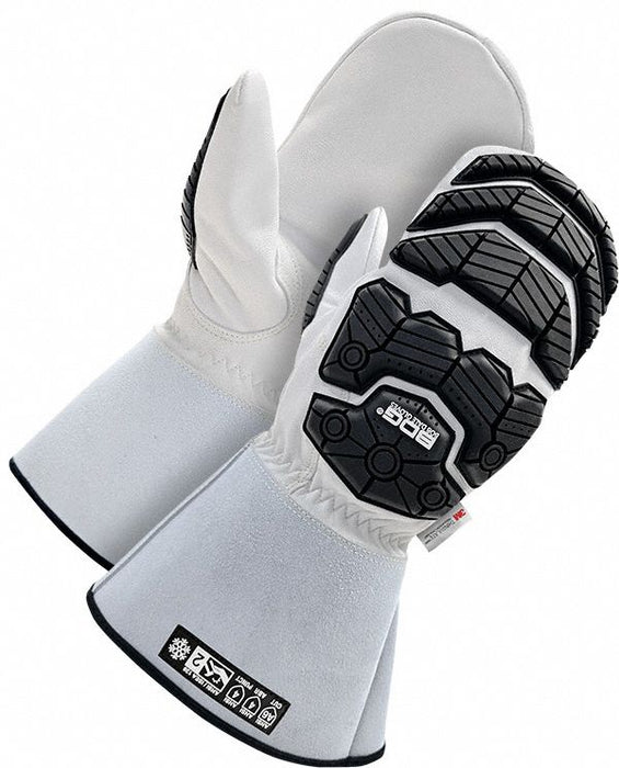 Leather Mitts Cut Resistant XL Gray PR