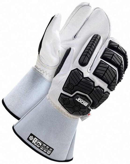 Leather Mitts Cut Resistant XS Gray PR