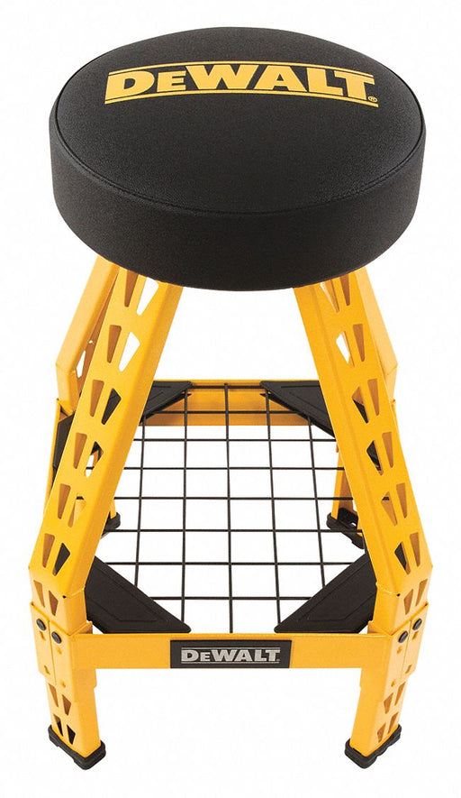 Padded Swivel Shop Stool Yellow 30 H