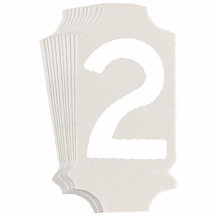 NumberLabel 1-3/4inH 7/8inW PK10