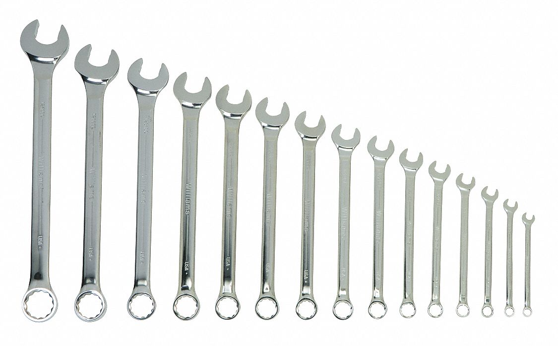 Combination Wrench Set 15 Pcs Satin