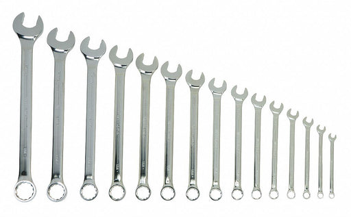 Combination Wrench Set 15 Pcs Satin