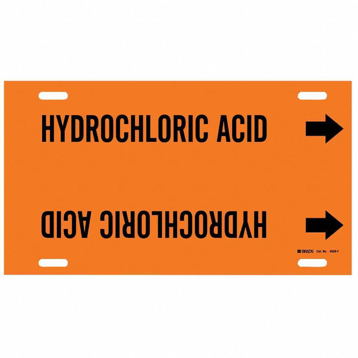 Pipe Mrkr Hydrochloric Acid 8in H 16in W