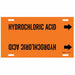 Pipe Mrkr Hydrochloric Acid 8in H 16in W