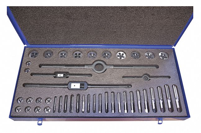 Tap/Die Set 44pc UNC UNF