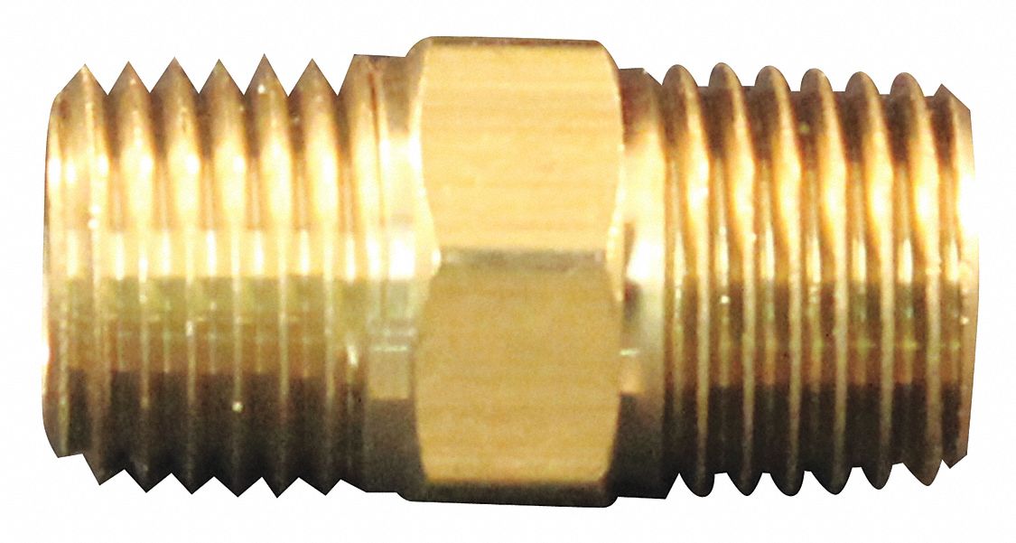 Hex Nipple 3/8 MNPT x 1/2 MNPT PK5