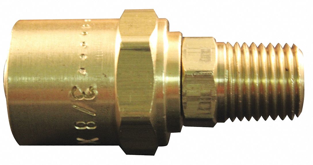 Reusable Hose End 1/4 MNPT 11/16 OD PK10