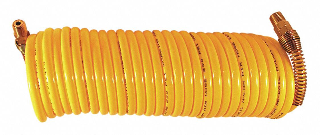 Nylon ReKoil Hose 1/4 MNPT 12ft