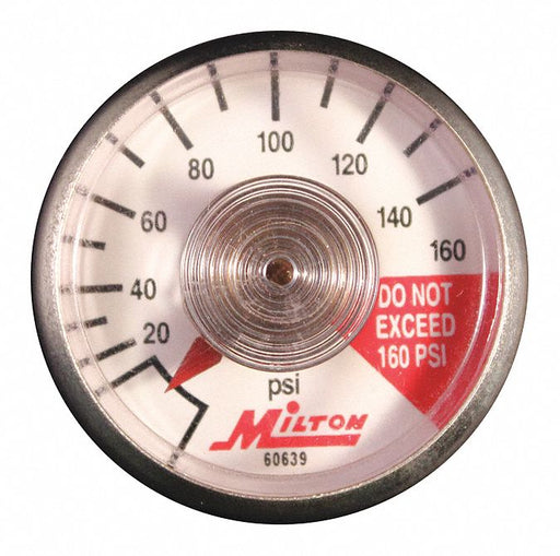 Pressure Gage Center 1/8 NPT 0-160PSI