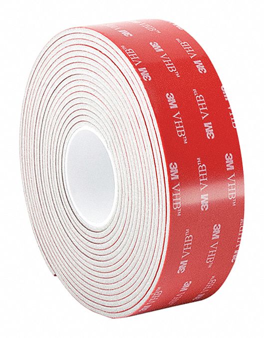 Foam Tape White 5 yd L 2 in W