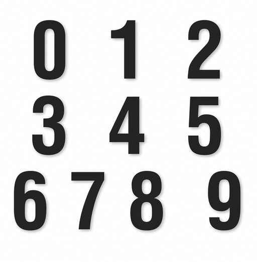 NumberLabelSet Vinyl 1-1/2inH 1inW PK108