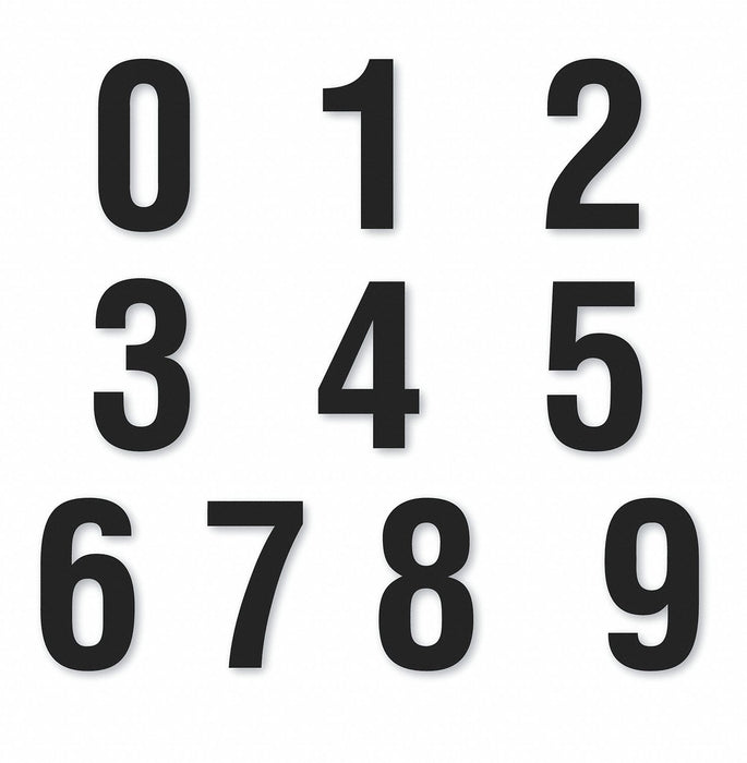 NumberLabelSet Vinyl 1-1/2inH 1inW PK108
