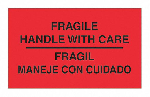 Bilingual Label Fragile 3x5 