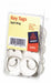 Key Tags Metal Rim White PK50