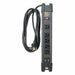 Power Strip Gray 4-3/4 in 5 Outlets