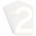 NumberLabel Polyester 3inH 2-1/4inW PK10