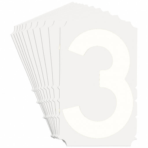 NumberLabel Polyester 3inH 2-1/4inW PK10