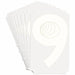 NumberLabel Polyester 3inH 2-1/4inW PK10
