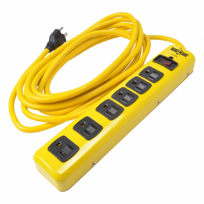 Surge Protector Yellow 6 in 6 Outlets