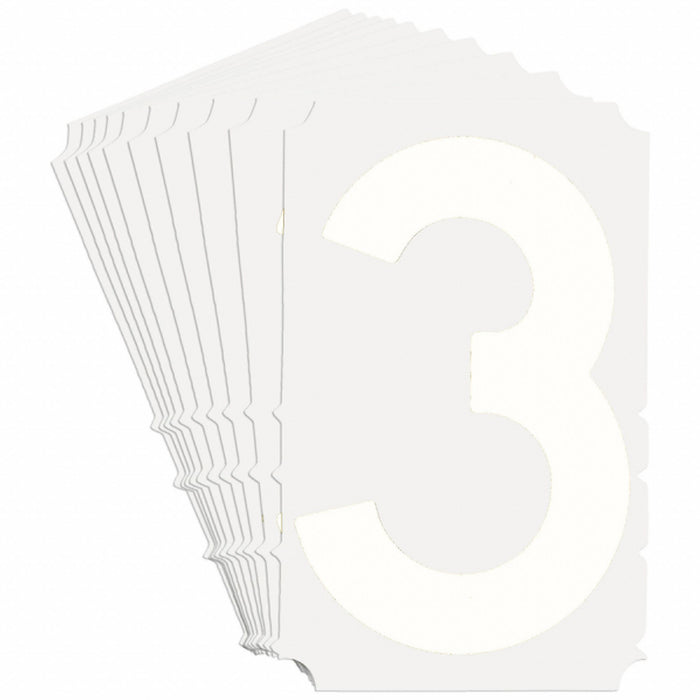 NumberLabel Polyester 4inH 3-1/4inW PK10