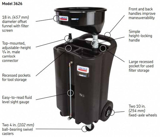 Fluid Drain Plastic 26 gal.