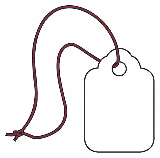 Merch Tag Strung 3/8x13/16 PK1000