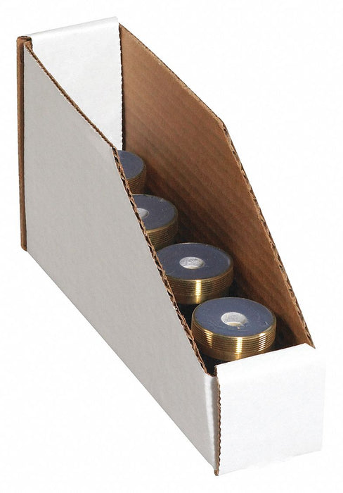 Bins Open Top 2x9x4x1/2 White PK25