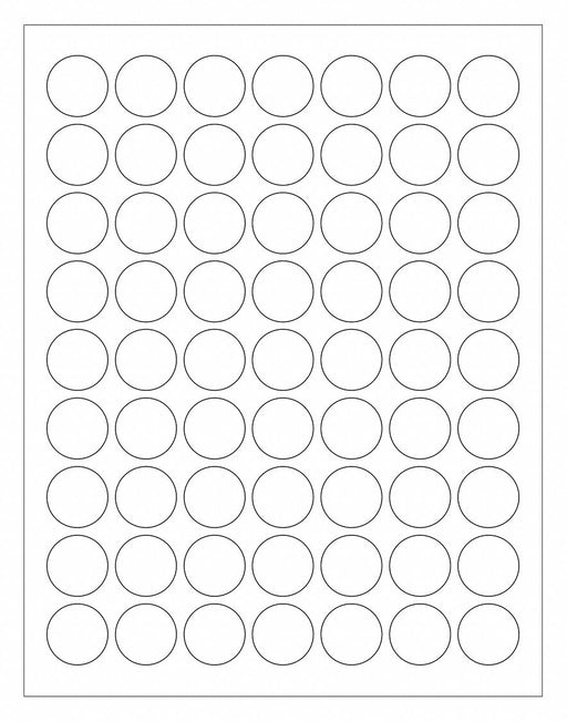 Laser Label Circle 1 PK6300