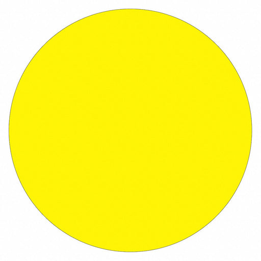 Inventory Circle Label 1/2 Yellow