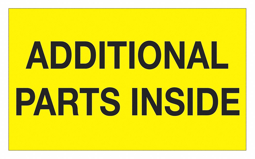 Label Additional Parts Inside 3x5 