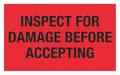 Label Inspect Damage Before 3x5 