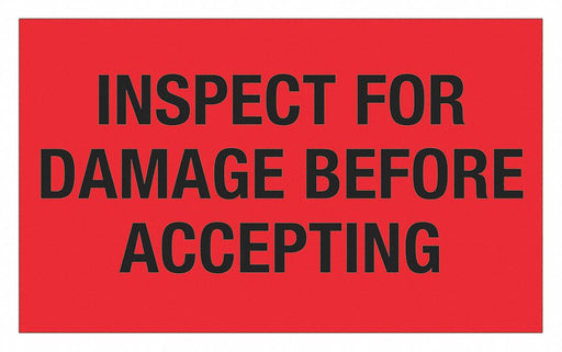 Label Inspect Damage Before 3x5 
