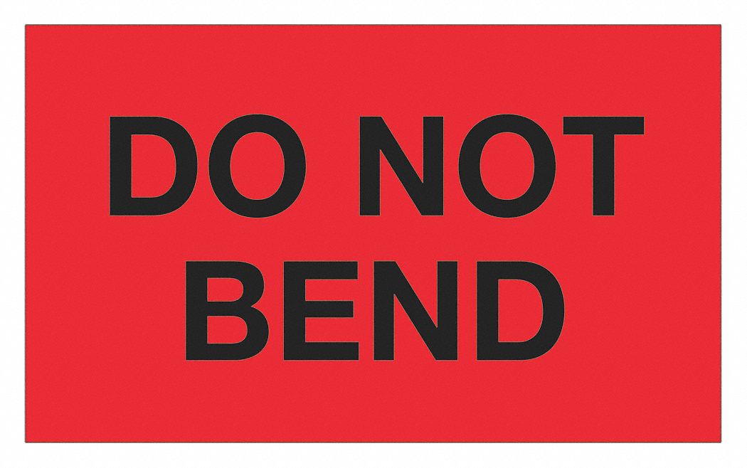 Label Do Not Bend 3x5 